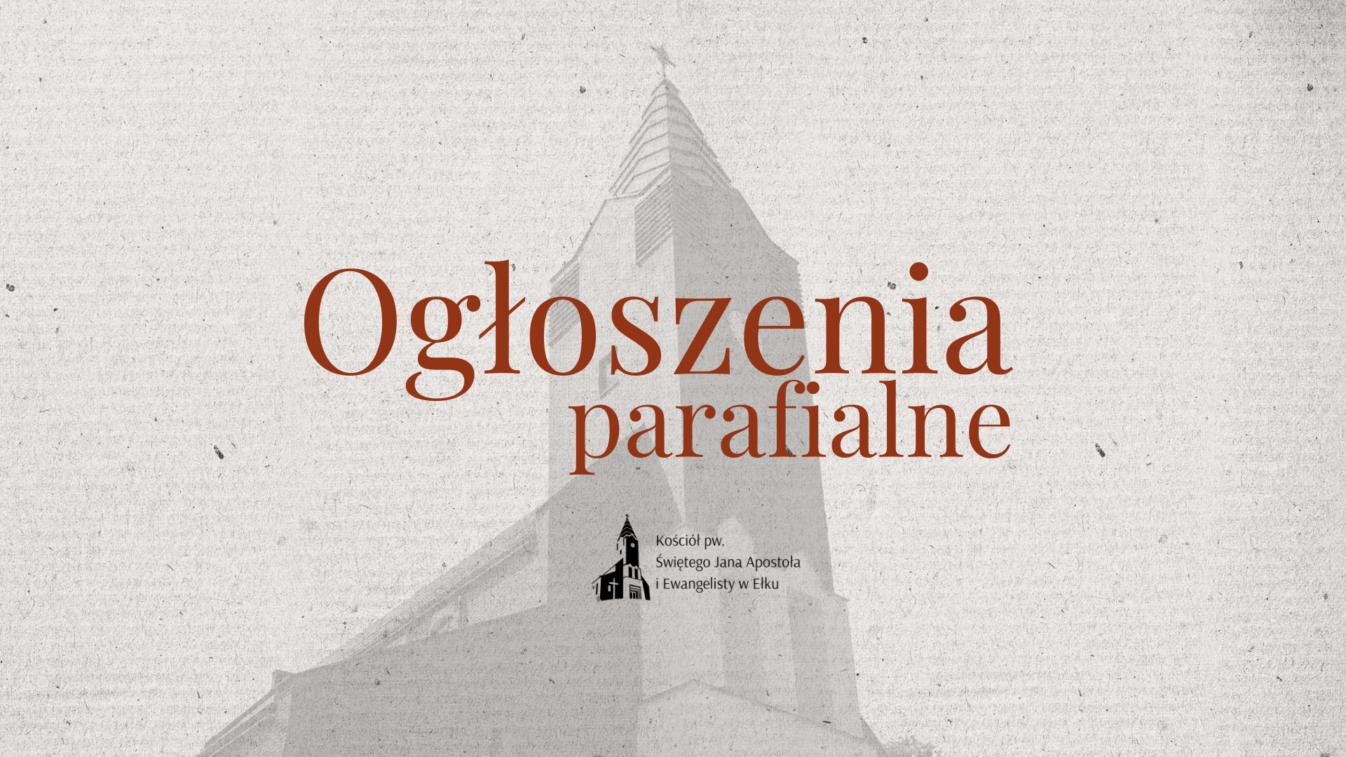 Ogłoszenia Parafialne na XI niedzielę zwykłą